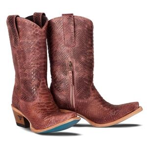 New Lane Women's Nice Vice Midi Snip Toe Boot in Poisonous Pink